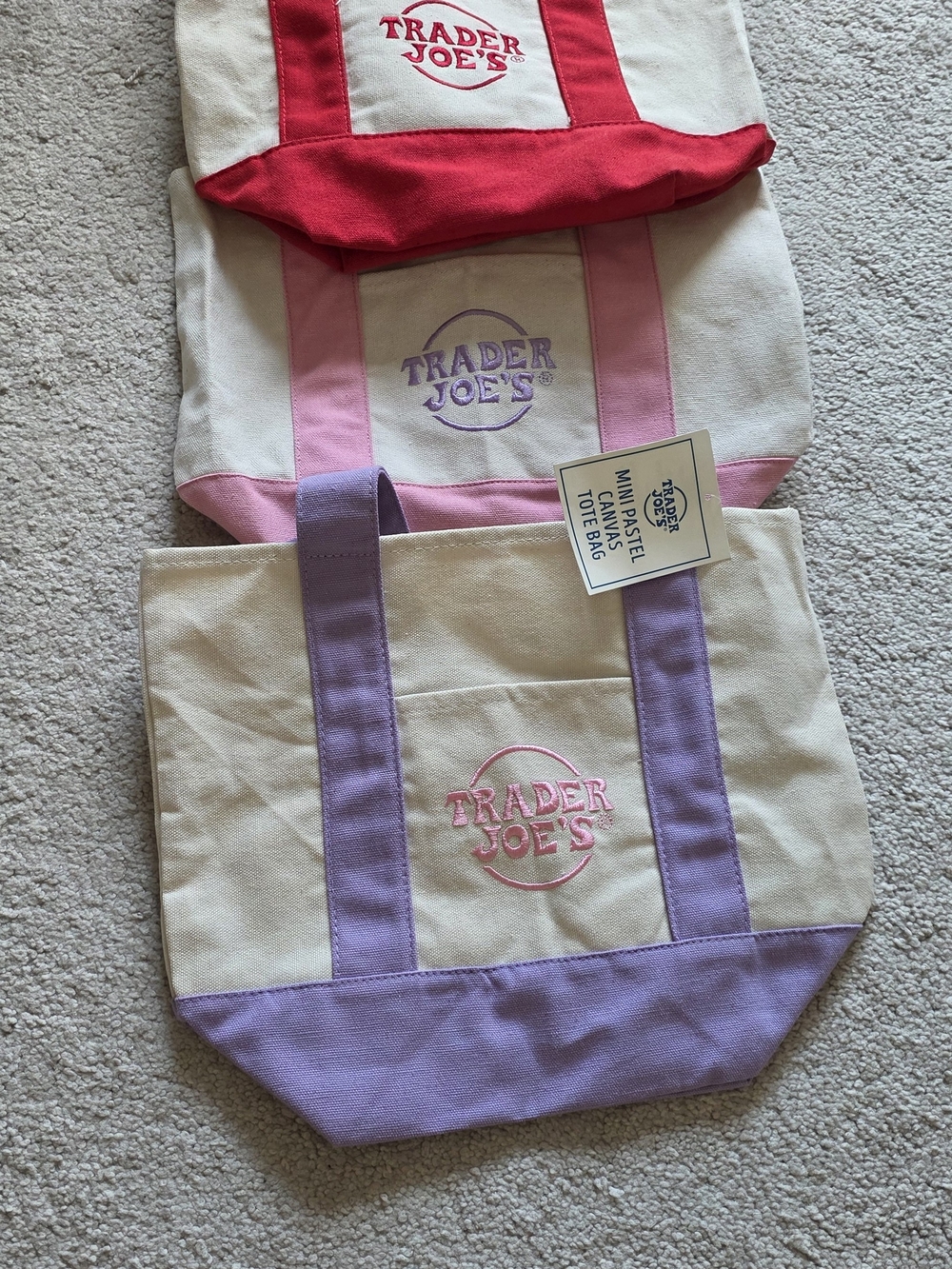 Trader Joes Pastel Bags Price Is For All 3 Bags